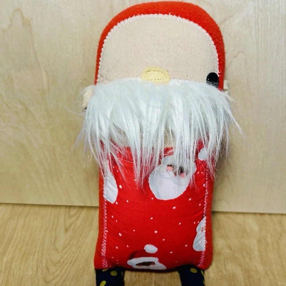 A Little Bit Funky Sews Handmade Hoho Doll Santa Christmas Gnome Pocket In Front